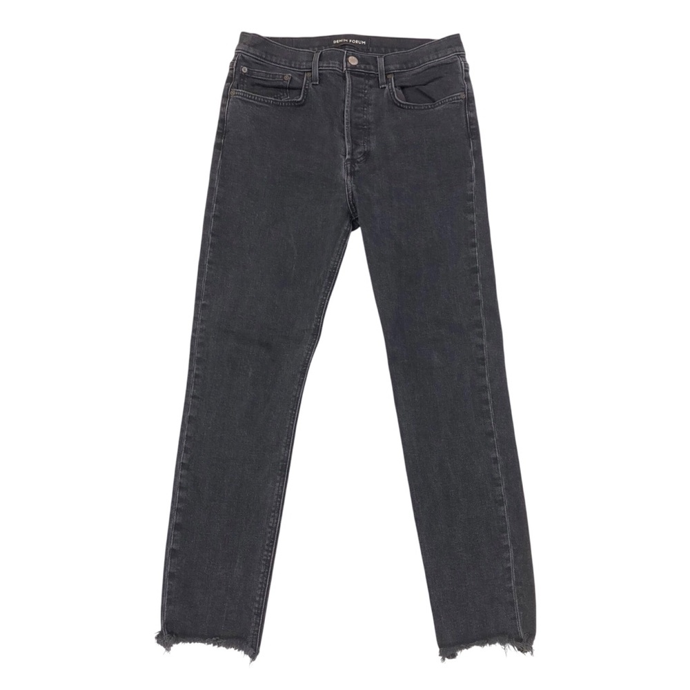 Denim Forum The Yoko High Rise Slim Jeans Women's Size 29 29X26.5 Charcoal Black